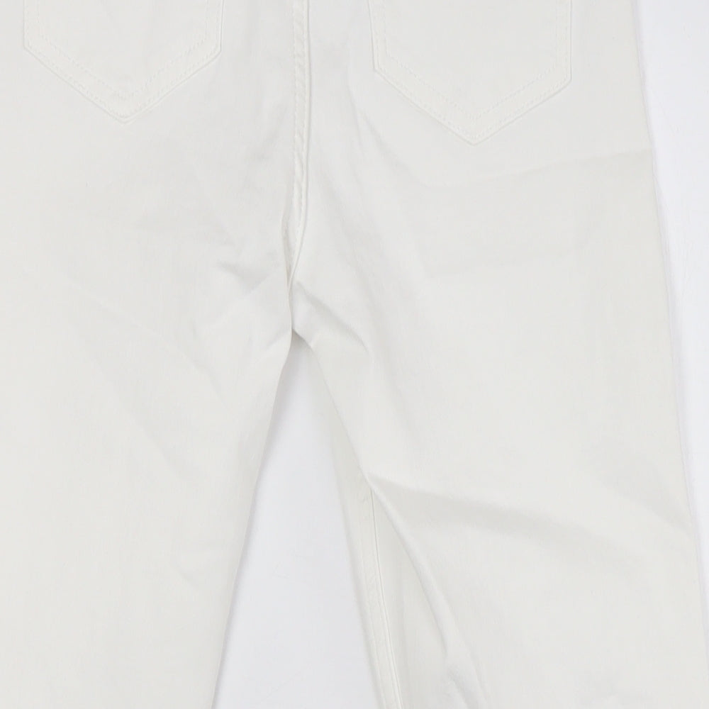 Womens UK Size 8 Marks and Spencer Regular Fit Skinny White Jeans