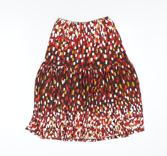 Precis Womens Multicoloured Geometric Viscose Flare Skirt Size 8