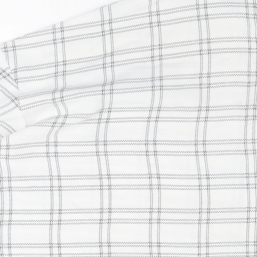 Womens UK Size 8 PRETTYLITTLETHING White Basic Button-Up