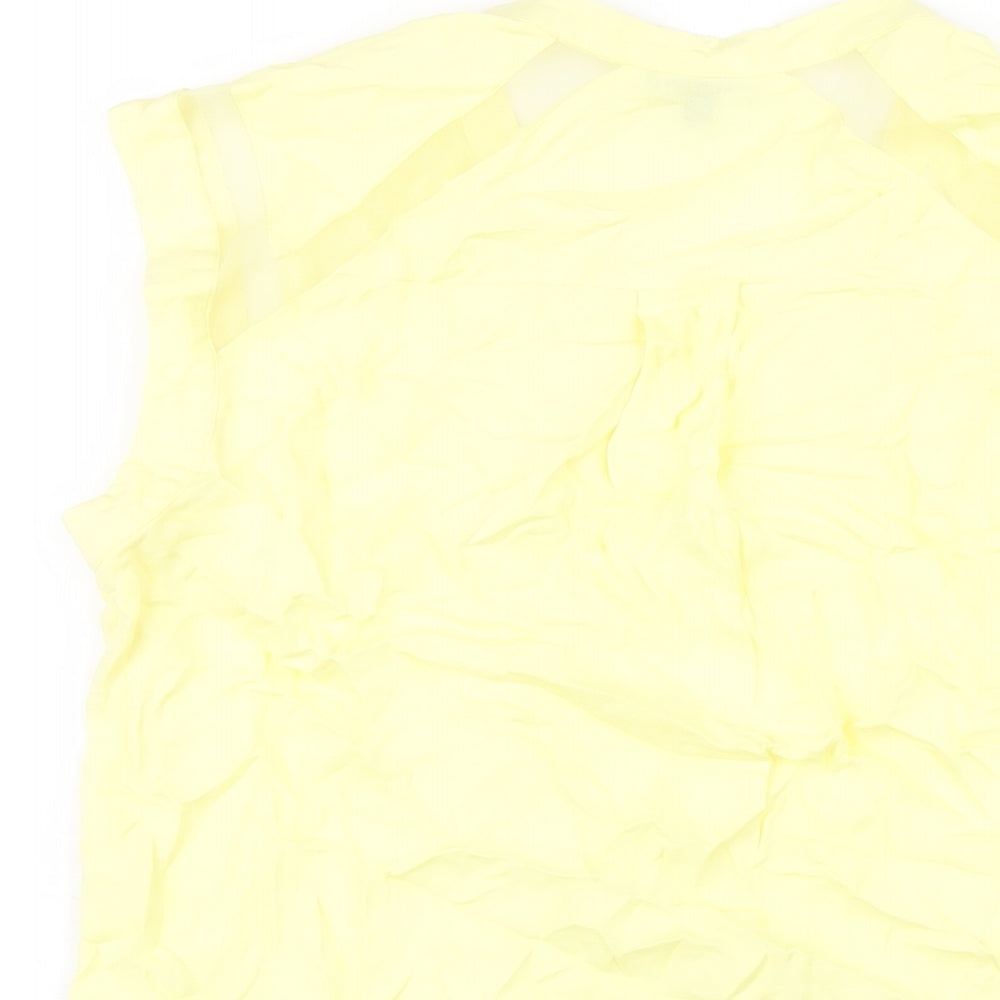 Womens UK Size 10 Warehouse Yellow Basic Tank