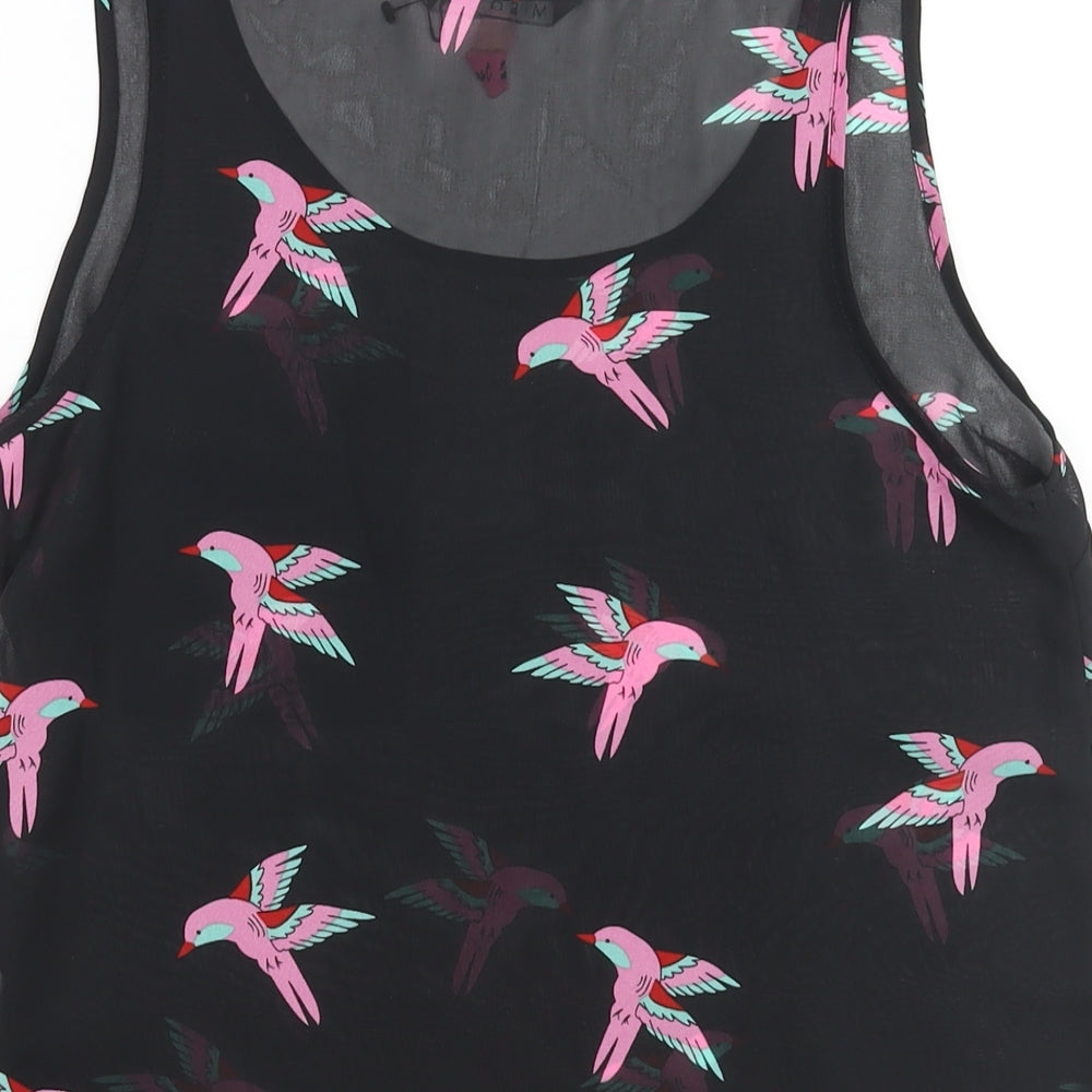 Womens UK Size 8 Miso Black Camisole Blouse