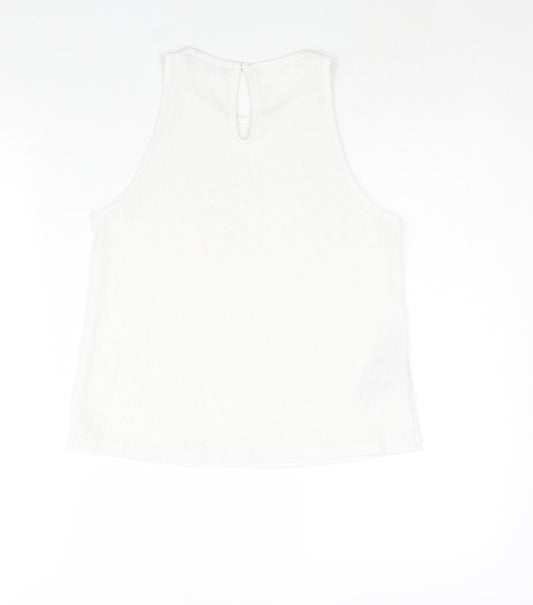 Womens UK Size S Mango White Camisole Blouse