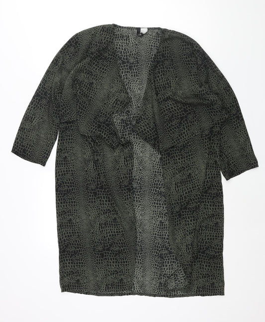 Womens UK Size 10 Divided by H&M Green Kimono Blouse