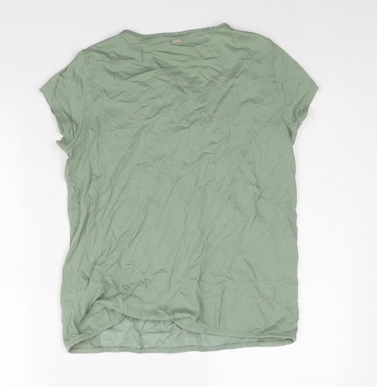Womens UK Size 10 Sandwich Green Basic Blouse