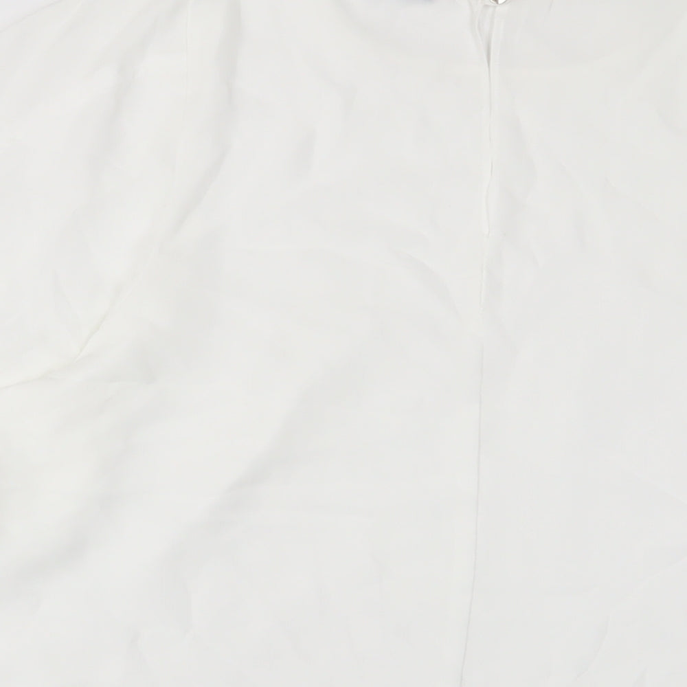 Womens UK Size 14 M&Co White Basic T-Shirt
