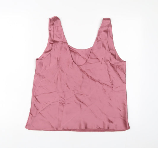 Womens UK Size 14 ASOS Pink Basic T-Shirt