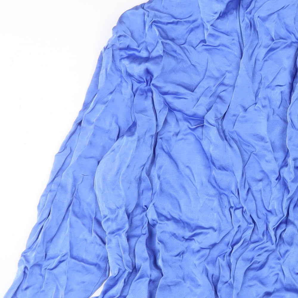 Womens UK Size 12 Marks and Spencer Blue Basic Blouse