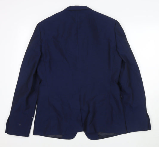 Mens UK Size 40 Burton Regular Blue Suit Jacket