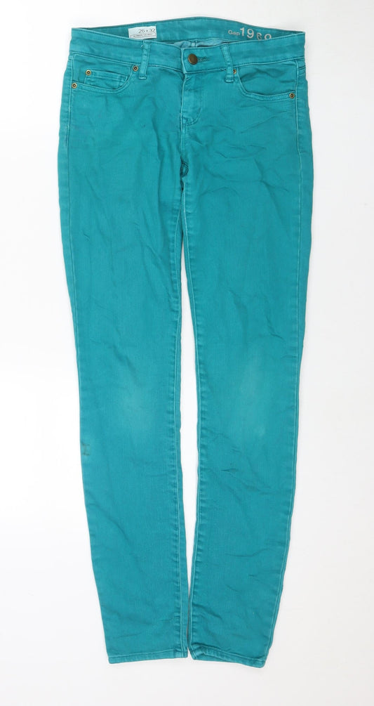 Womens UK Size 26 Gap Regular Fit Skinny Blue Jeans