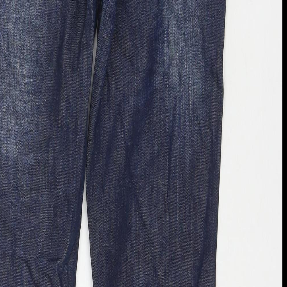 Topshop Womens Blue Cotton Skinny Jeans Size 26 in L30 in Regular Zip