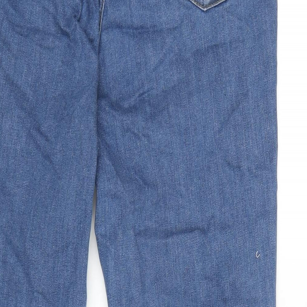 Dont think Twice Womens Blue Cotton Tapered Jeans Size 12 L28 in Regular Zip