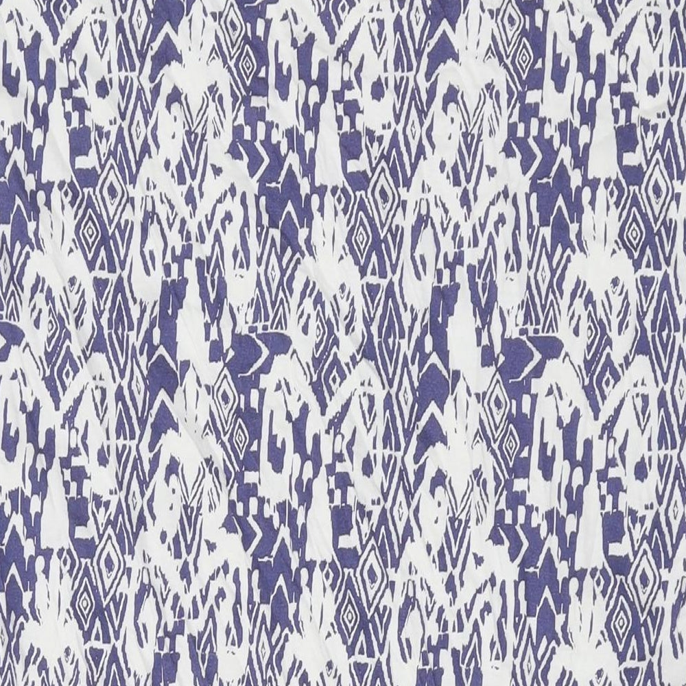 NEXT Womens Blue Floral Cotton T-Shirt Dress Size 12 Round Neck Pullover