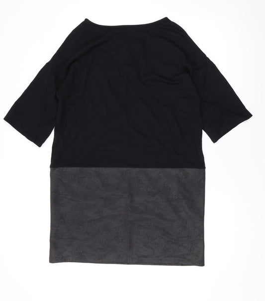 French Connection Womens Black Viscose A-Line Size XS Round Neck Pullover