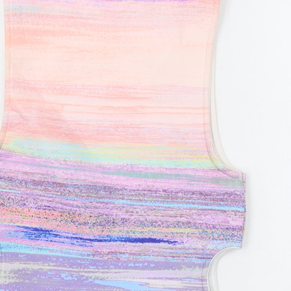 Womens UK Size 8 ASOS Multicoloured Cropped Tank