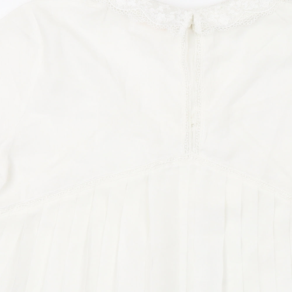 Womens UK Size S Grace & Mila White Basic Blouse