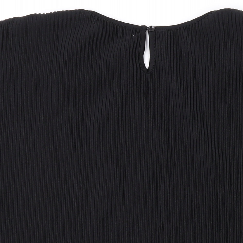 Womens UK Size 12 Marks and Spencer Black Basic T-Shirt