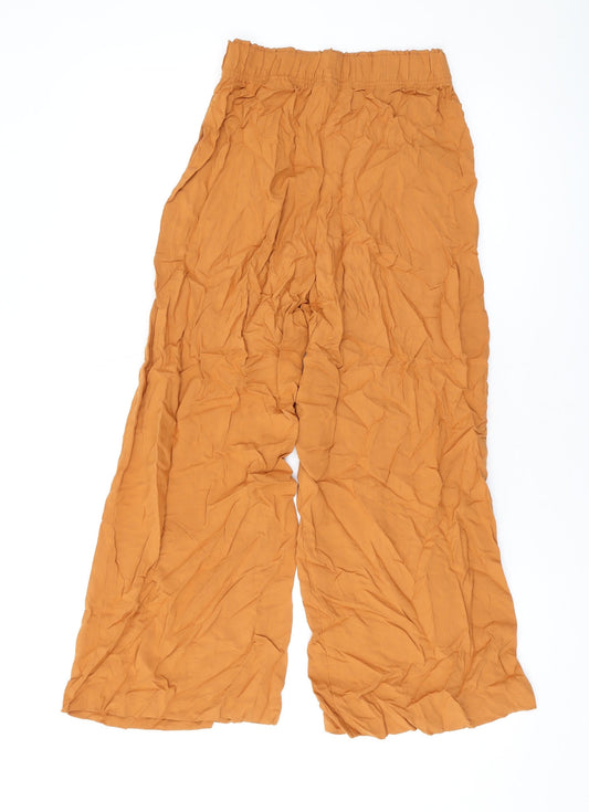 Womens UK Size XS H&M Regular Fit Yellow Trousers