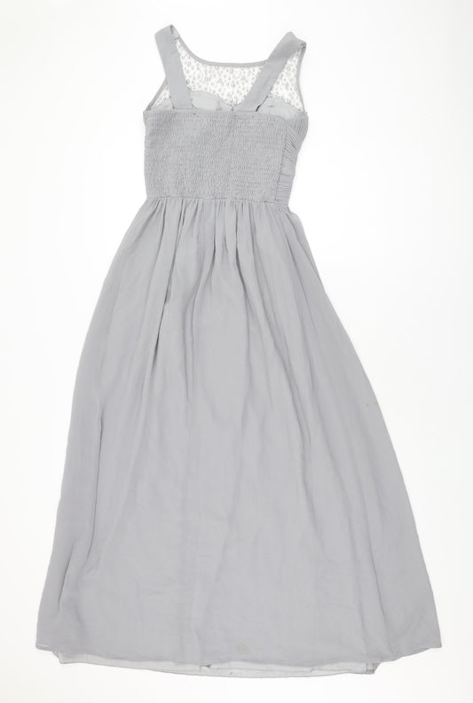 Little Mistress Womens Grey Polyester Maxi Size 10 Round Neck Pullover