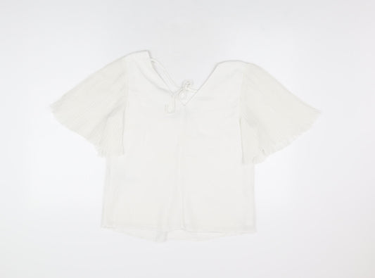 Womens UK Size 12 New Look White Basic Blouse