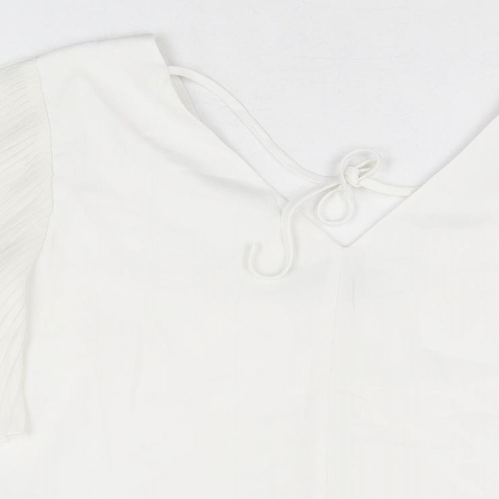 Womens UK Size 12 New Look White Basic Blouse