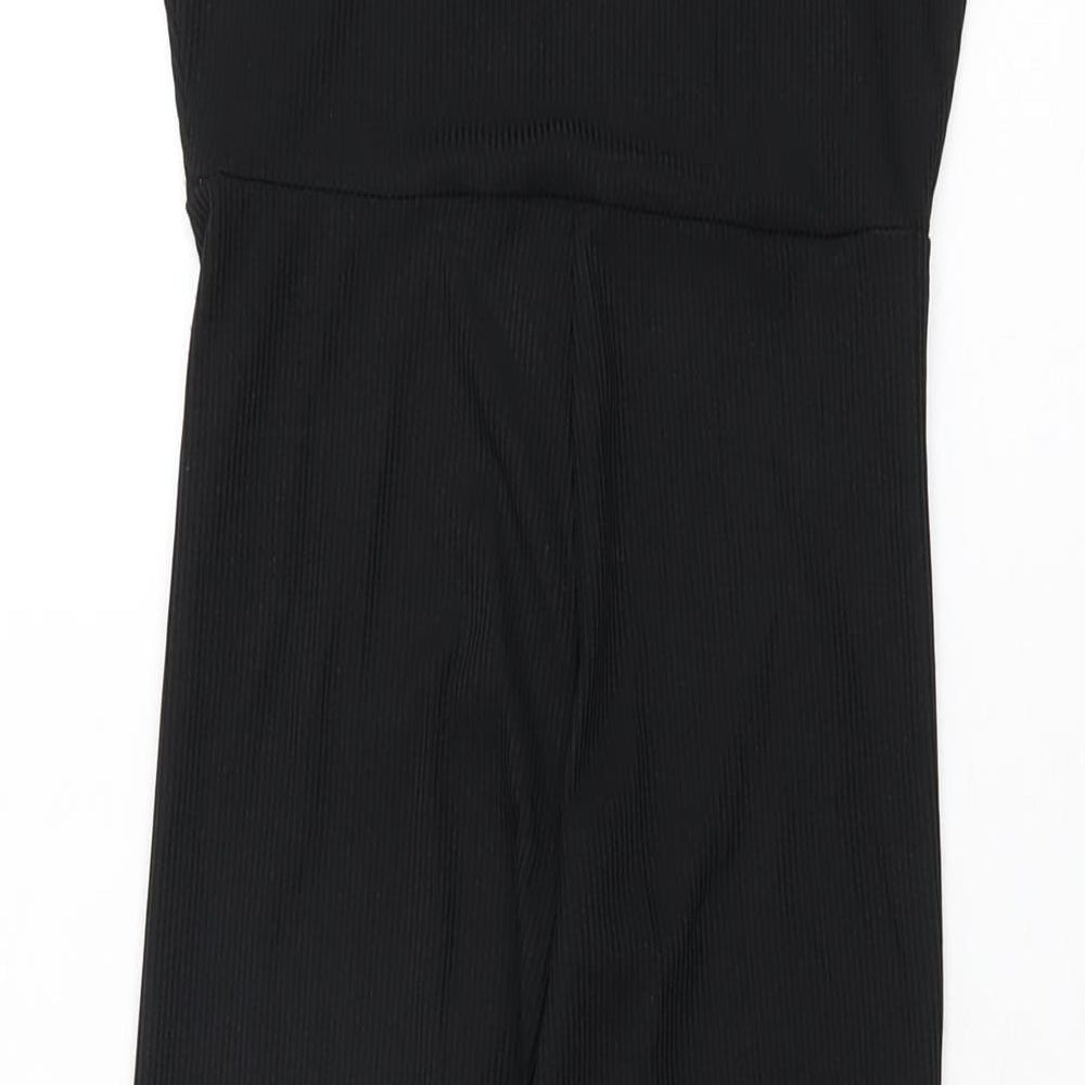 Womens UK Size 4 PRETTYLITTLETHING One-Piece Black Jumpsuit