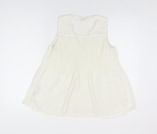 Womens UK Size S H&M Ivory Basic Blouse