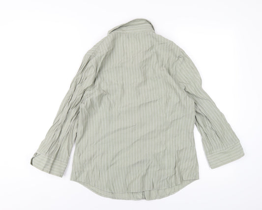 Womens UK Size 14 BHS Green Basic Button-Up