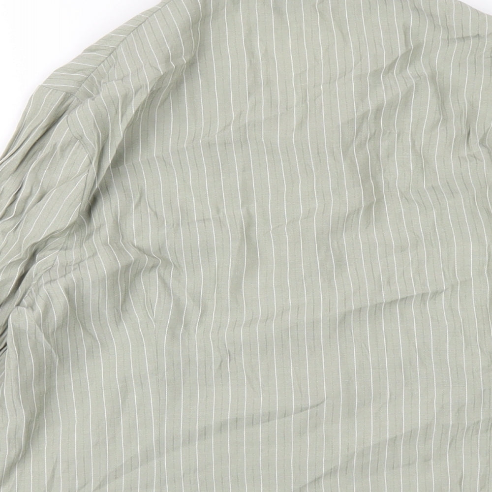 Womens UK Size 14 BHS Green Basic Button-Up