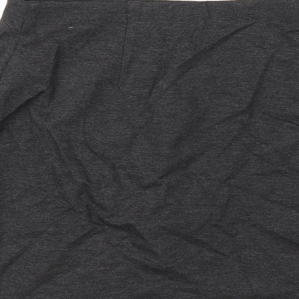 Marks and Spencer Womens Grey Viscose A-Line Skirt Size 12