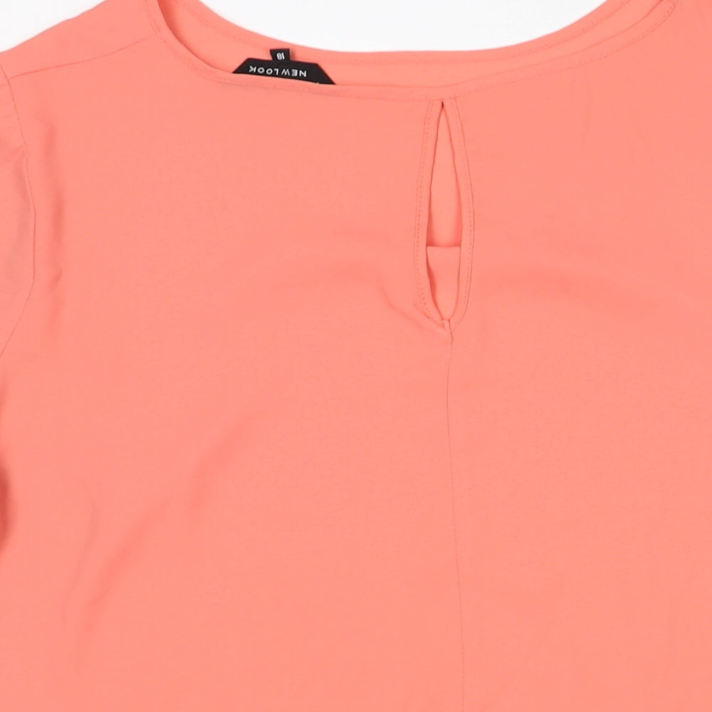Womens UK Size 18 New Look Pink Basic Blouse