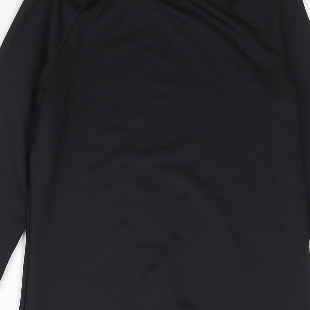 ASOS Womens Black Polyester Basic Casual Size 10 Round Neck Pullover - Logo