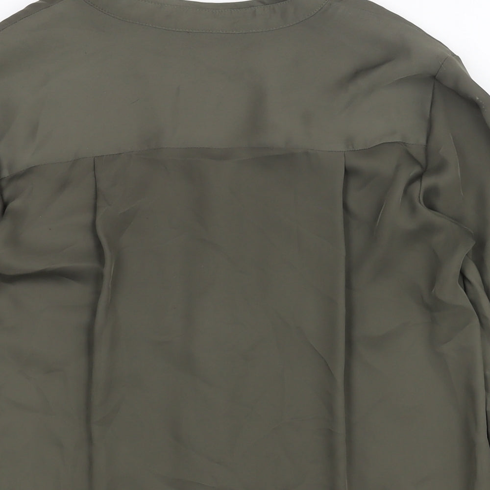 Womens UK Size 6 H&M Green Basic Blouse