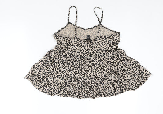 Womens UK Size 8 New Look Beige Camisole Blouse