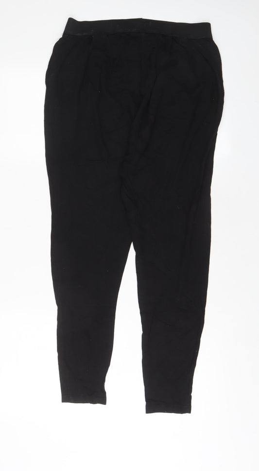 Womens UK Size S H&M Regular Fit Black Trousers