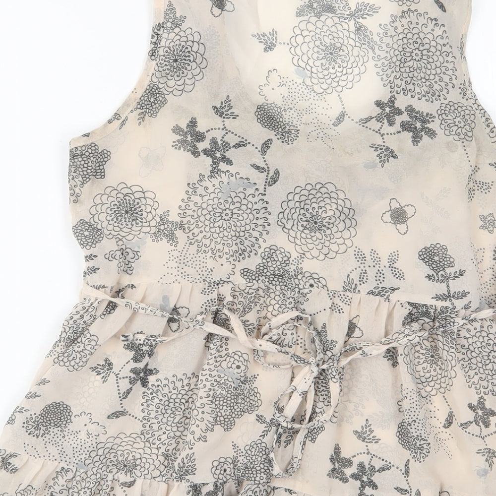 Womens UK Size 8 Dorothy Perkins Beige Basic Tank