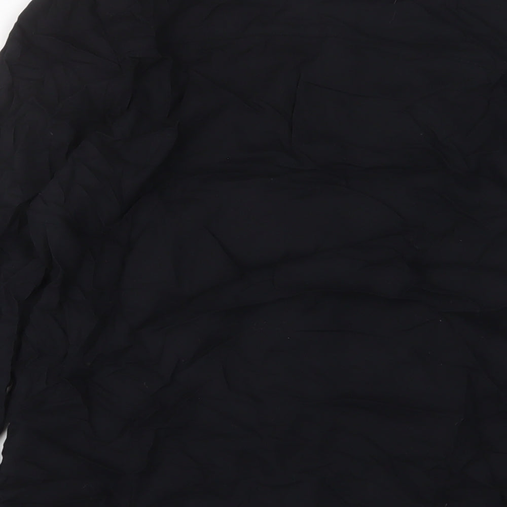 Womens UK Size 8 H&M Black Basic Button-Up