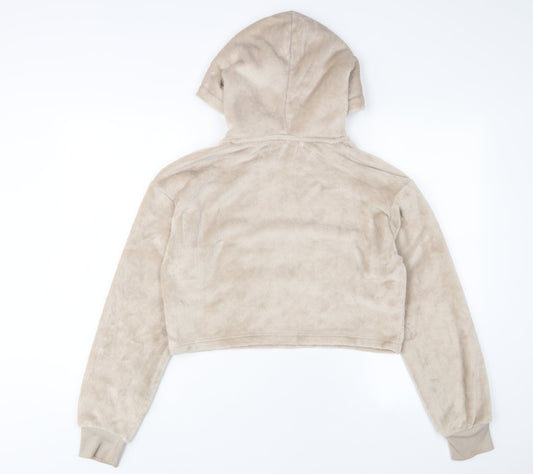 Bershka Womens Brown Polyester Pullover Hoodie Size S Pullover