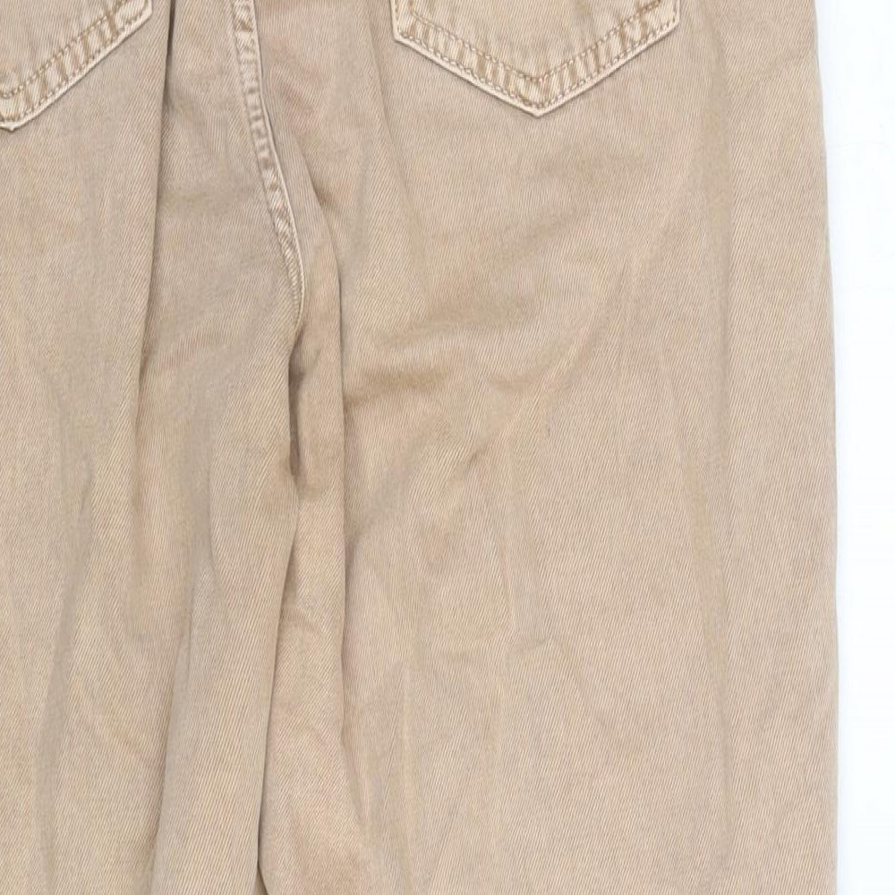 Reclaimed Vintage Womens Brown Cotton Straight Jeans Size 30 in L32 in Regular Zip - Vintage