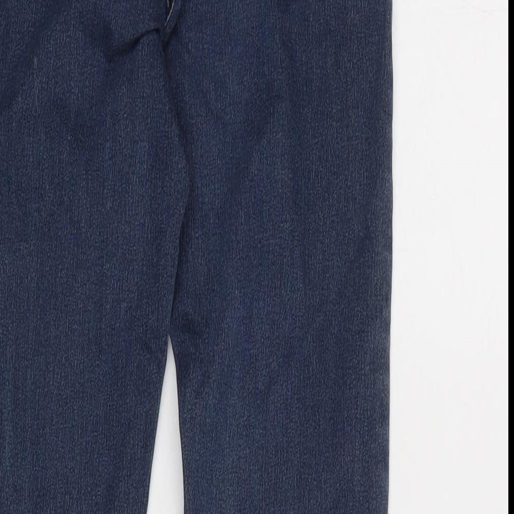 Miss Selfridge Womens Black Cotton Blend Straight Jeans Size 6 L27 in Regular Zip