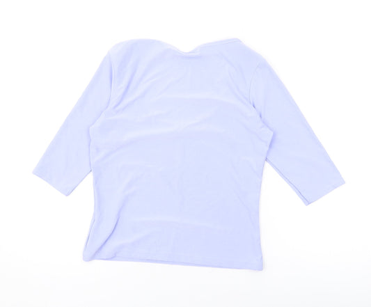Womens UK Size 12 New Look Blue Basic Blouse