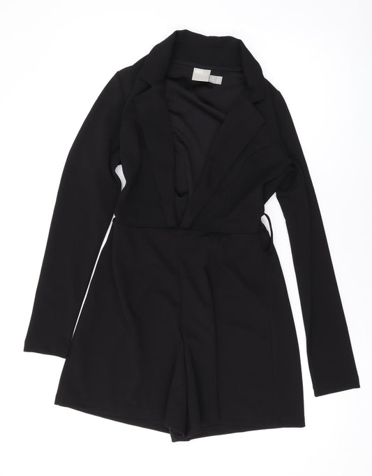 Womens UK Size 8 ASOS One-Piece Black Playsuit