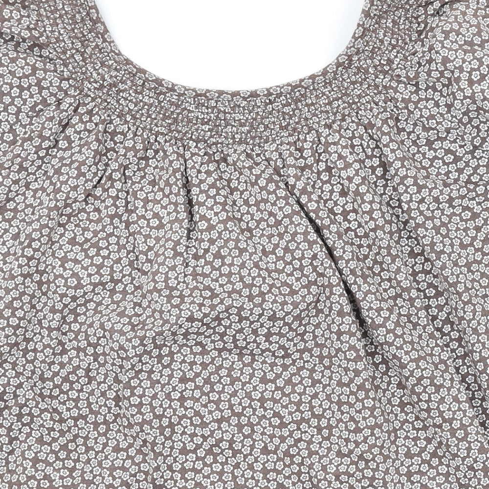 Womens UK Size 16 New Look Brown Basic T-Shirt