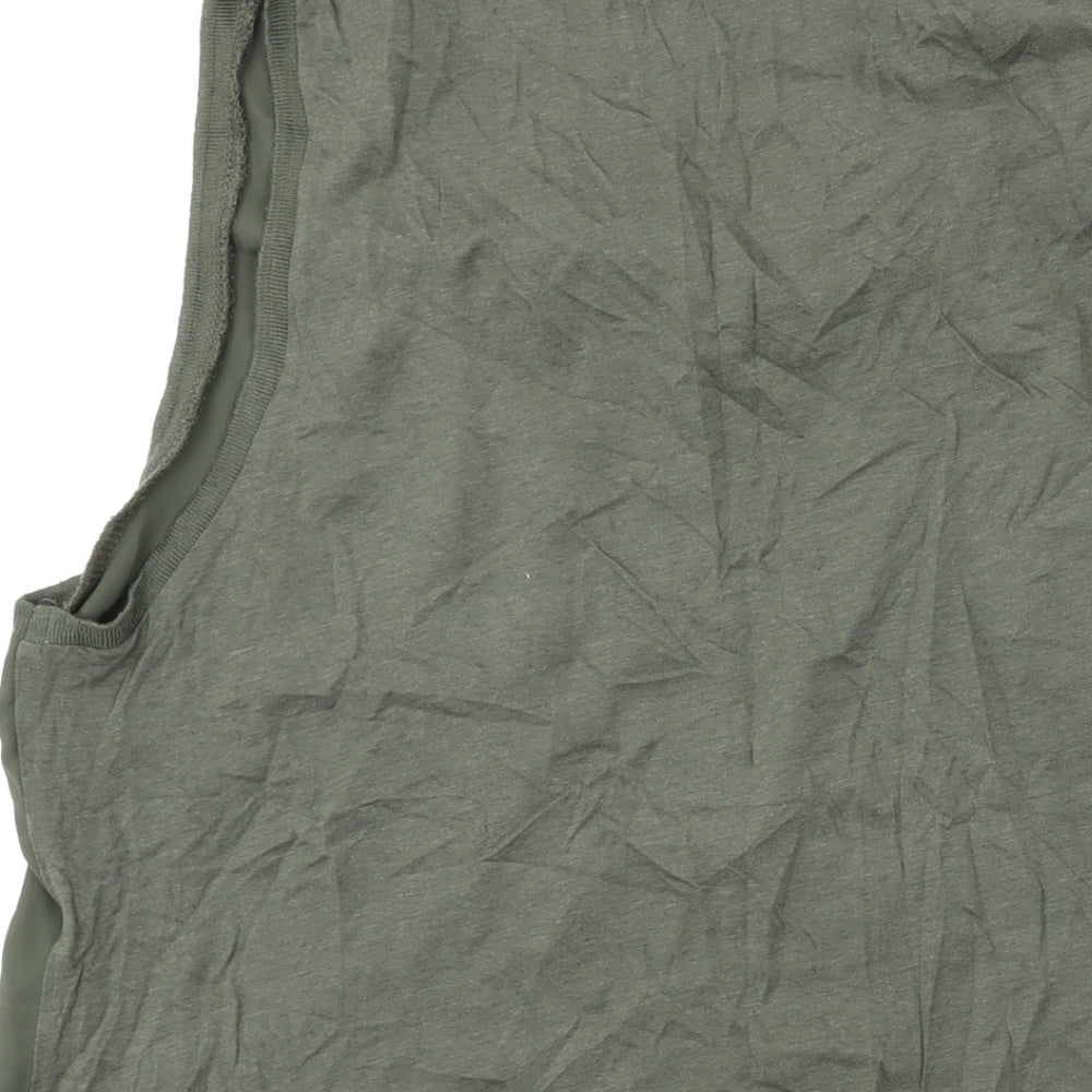 Womens UK Size 14 New Look Green Basic T-Shirt