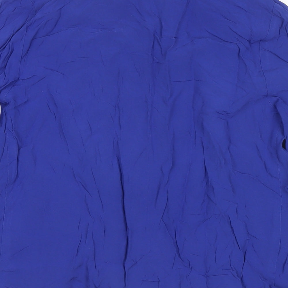 Womens UK Size 10 La Redoute Blue Basic Blouse