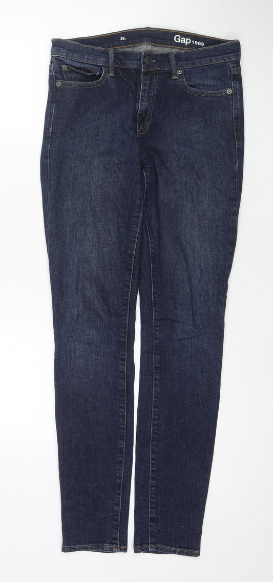 Womens UK Size 28 in Gap Regular Fit Skinny Blue Jeans