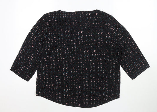 Womens UK Size 10 JDY Black Basic Blouse