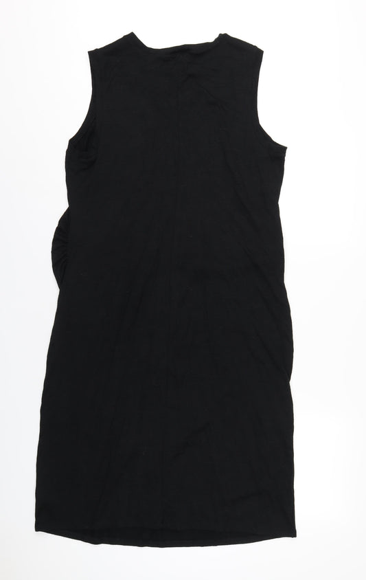 Gap Womens Black Polyester Bodycon Size XL Round Neck Pullover