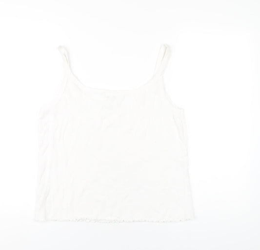 Womens UK Size XL M&Co White Camisole T-Shirt