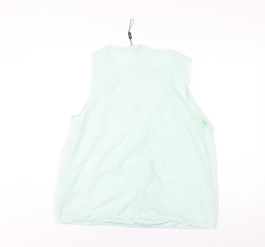 Womens UK Size 18 M&Co Green Basic Tank