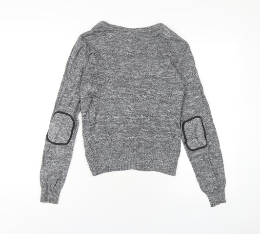 Womens UK Size 10 H&M Grey Cardigan Jumper